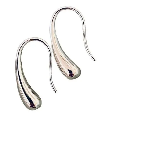NEW 925 Sterling Silver Teardrop‎ French Hook Earrings - Picture 9 of 11